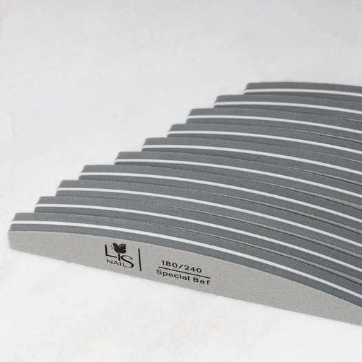 Bafer πολλαπλών χρήσεων lisnail 180/240grit 10 τεμάχια